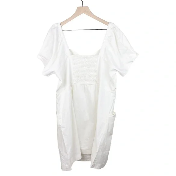 Madewell White Button-Front Mini Dress - Picture 4 of 14